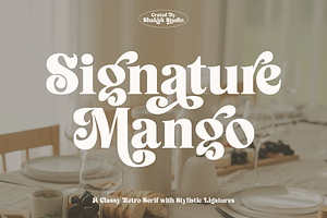 Signature Mango - Modern Retro Font