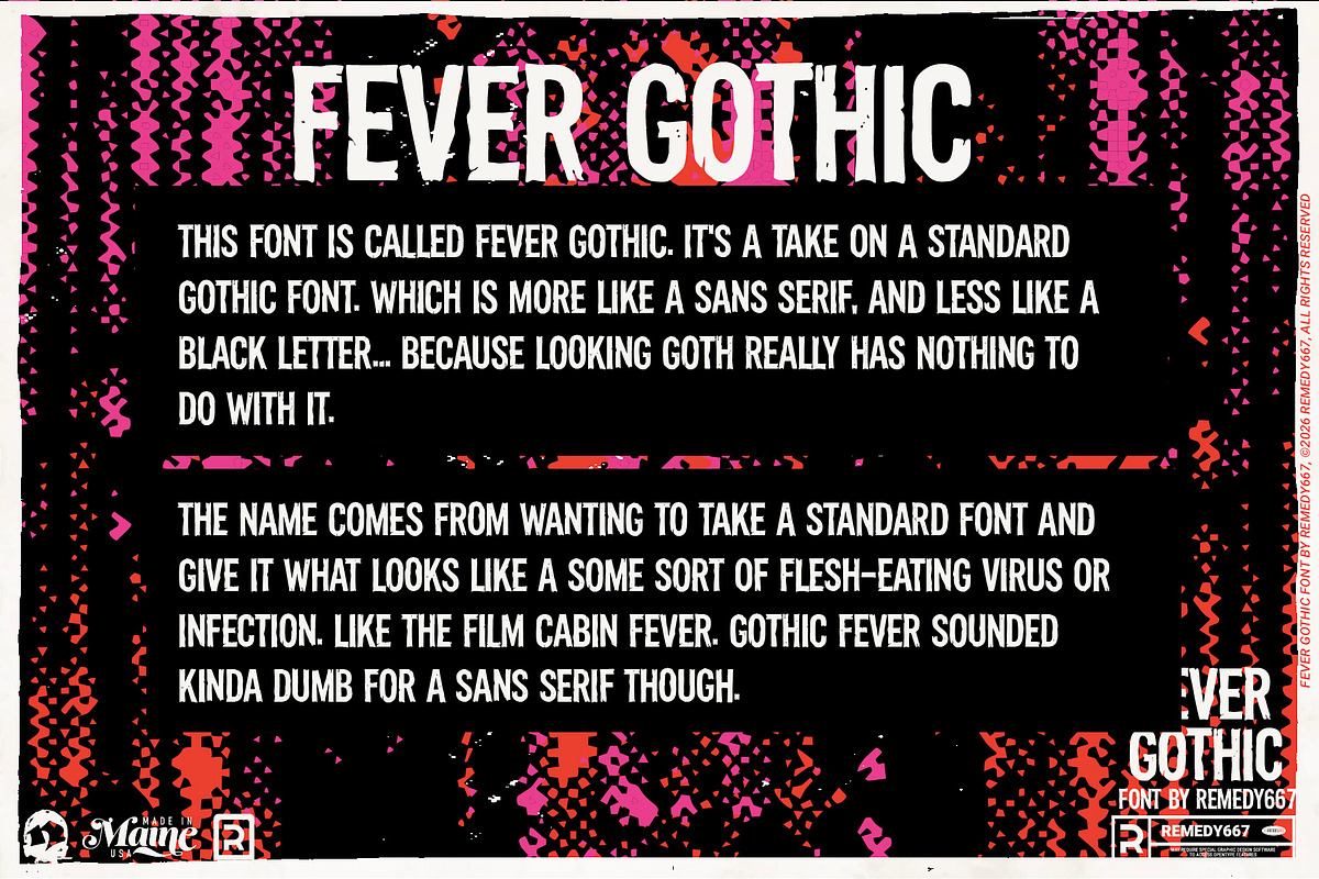 Fever Gothic, a Sans Serif Font by Remedy667 (Photo 4 of 5)