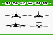 Airplane Front View Vector Bundle, an Object Graphic by Artonix (Thumbnail 1 of 3)