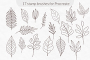 Greenery leaves stamps brushes, a Brush Add-On by Let's Art (Thumbnail 3 of 3)