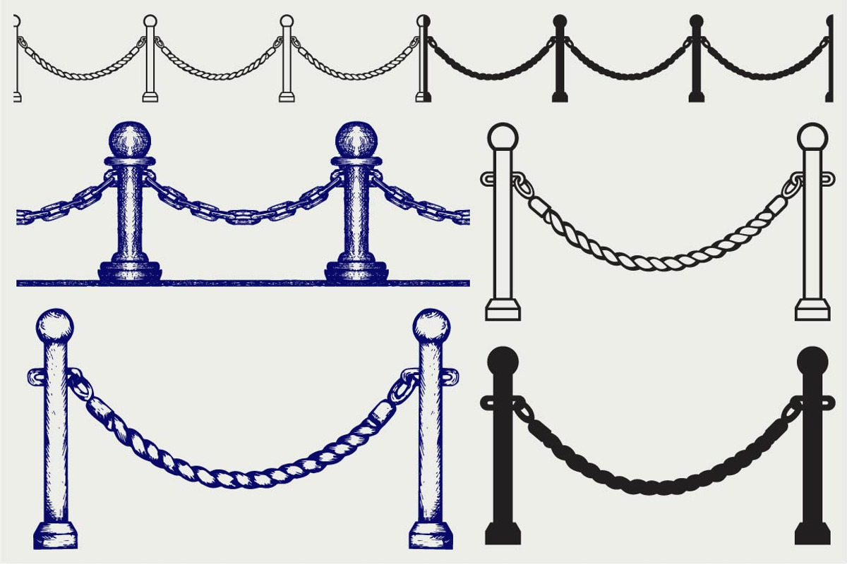 Seamless fence SVG, an Outline Icon by LineworkStock