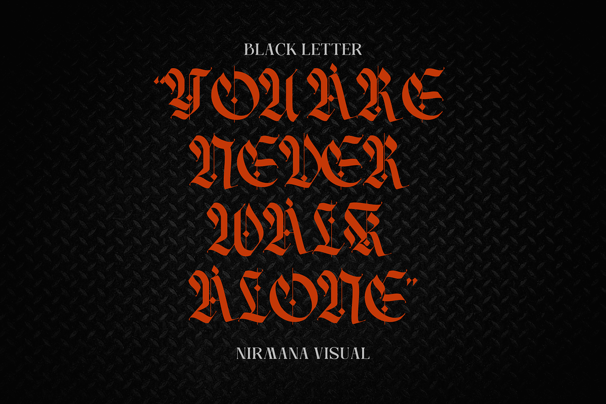 Black Gowa - Blackletter Font, a Blackletter Font by Nirmana Visual (Photo 11 of 11)