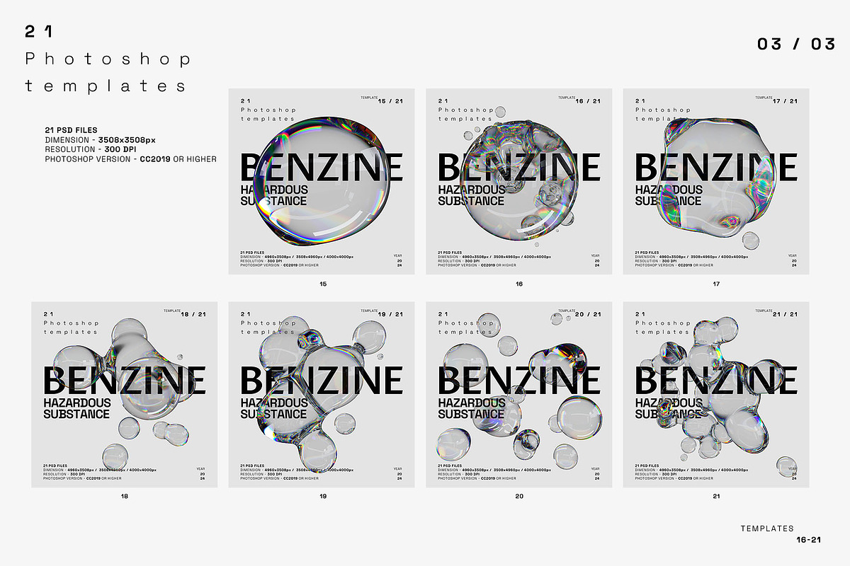 BENZINE - Liquid Photoshop Templates, a Design Template by Inartflow (Photo 6 of 21)