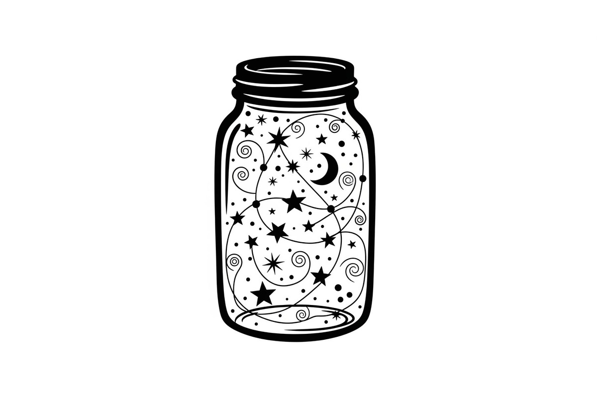 Cosmic Galaxy Jar Design Bundle, an Illustration by Creativeshirt (Photo 21 of 31)