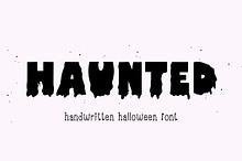 Haunted - Halloween font