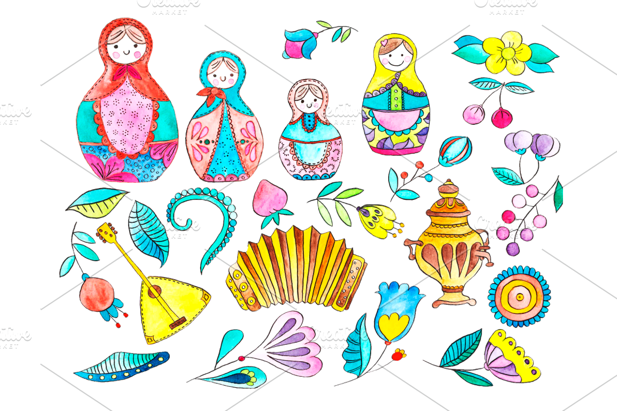 Matryoshka Russian Doll Clipart PNG