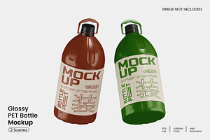 Glossy PET Bottle Mockup, a Cups & Container Mockup by Unerispace