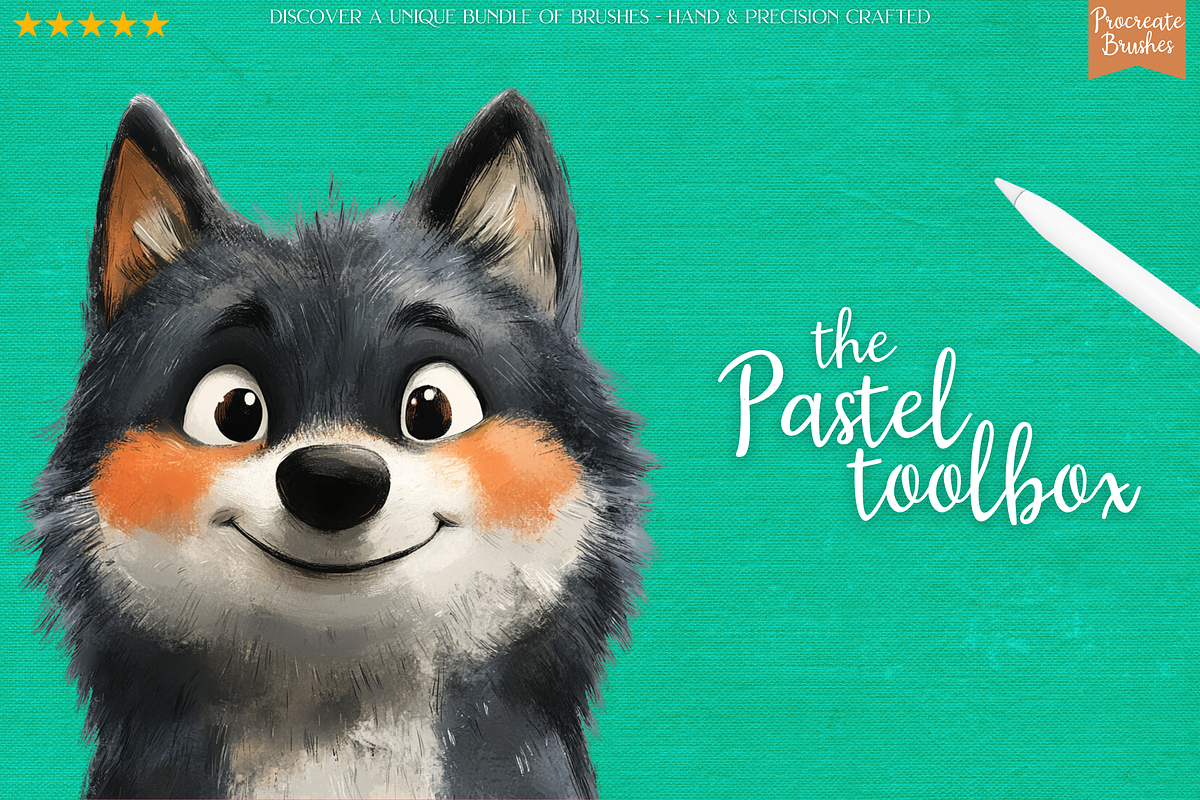 Oil pastel brush bundle, a Brush Add-On by Studio.Valhalla (Photo 1 of 9)