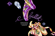 Watercolor ballet clipart set, a Sport Illustration by NataliMiasStore (Thumbnail 3 of 4)
