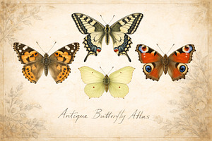 Antique Butterfly Atlas, an Illustration by Moonflora