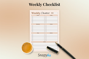 Weekly Checklist Printable PDF