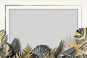 Botanical Tropical Leaves Frames, a Decorative Illustration by leezarius (Thumbnail 3 of 7)
