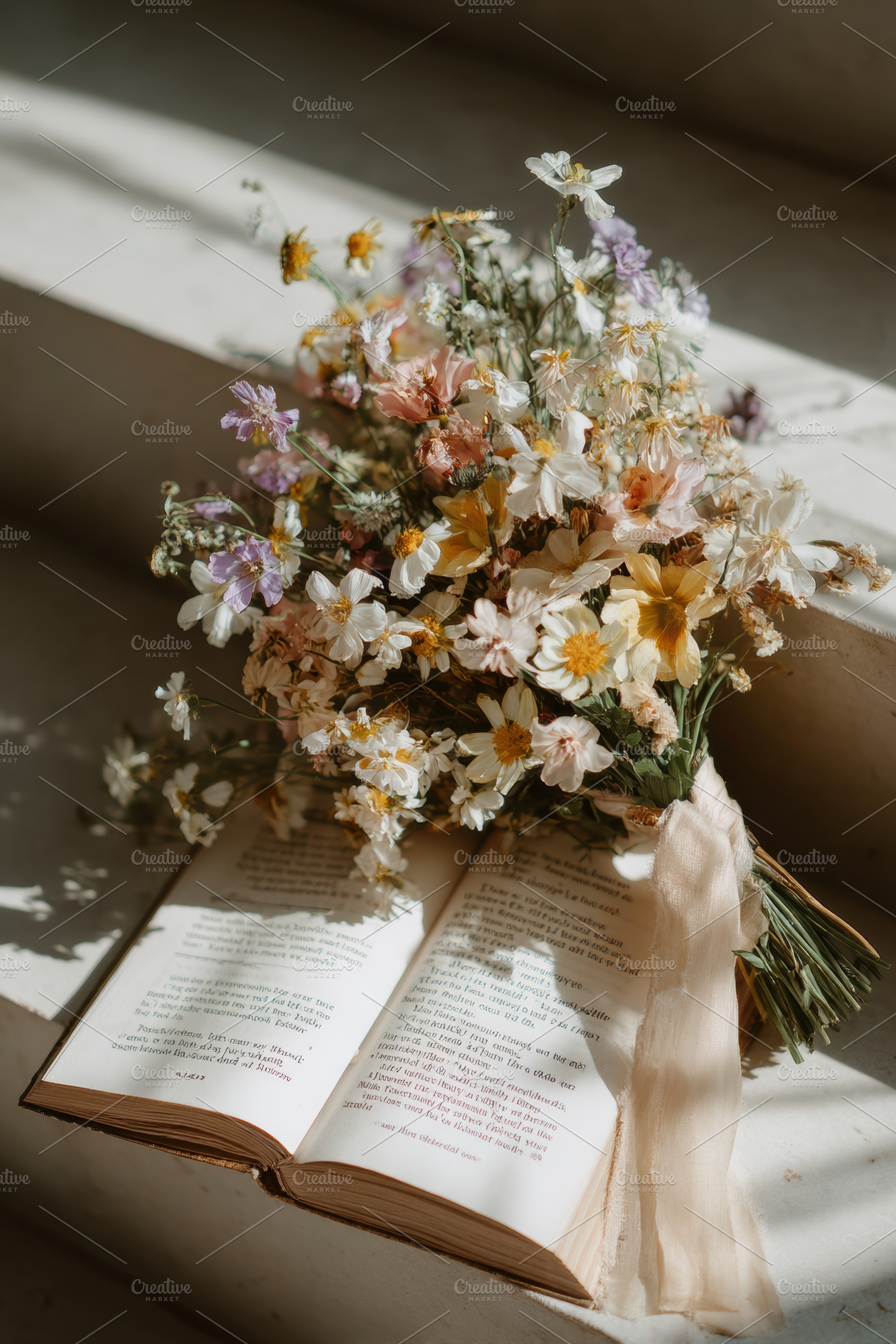 Wedding bouquet on stone steps, a Beauty & Fashion Photo by Virgo Studio