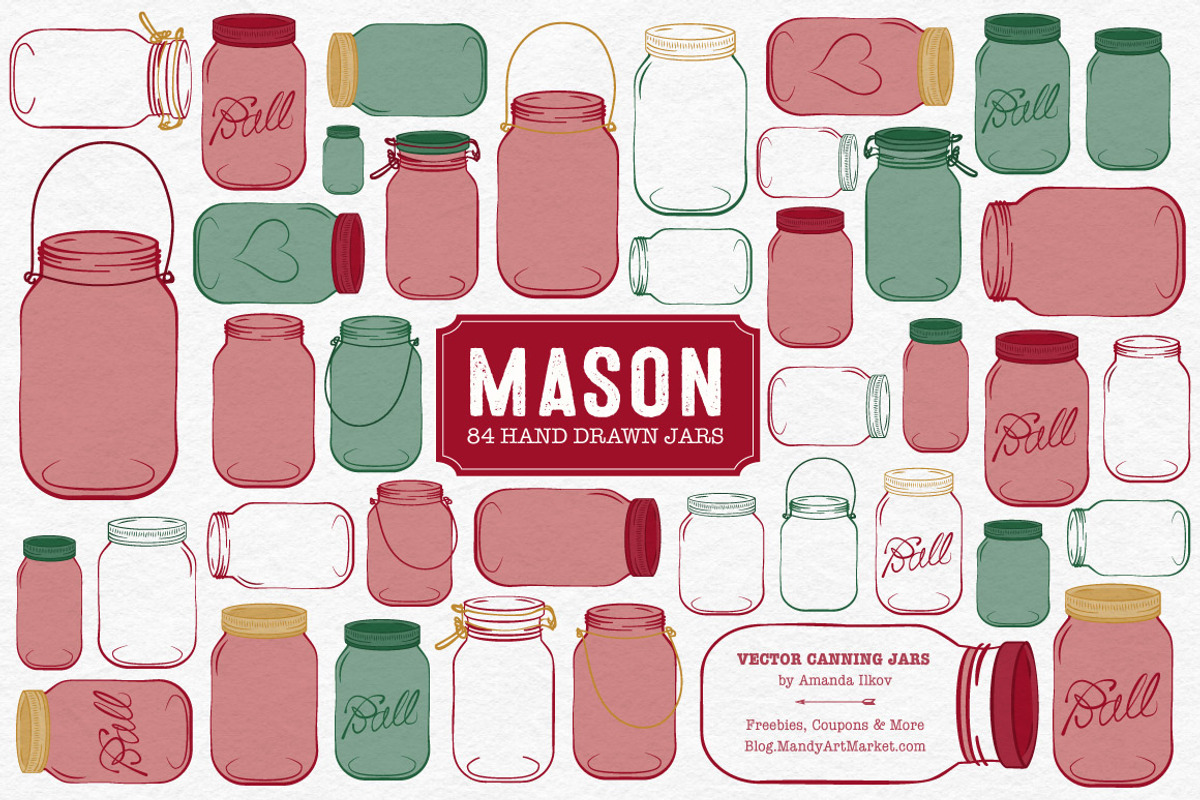 Christmas Jar Vectors & Clipart, an Illustration by Amanda Ilkov (Photo 1 of 4)