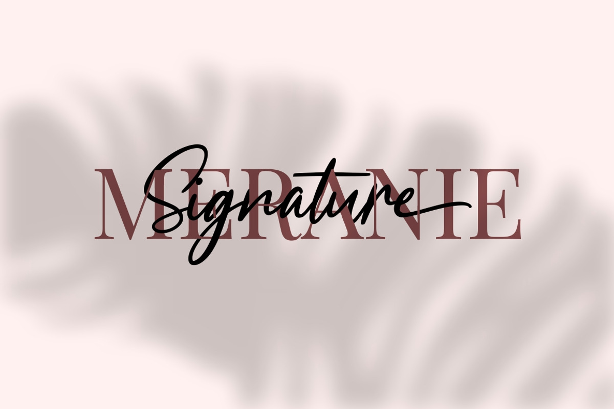 Meranie - Signature Font preview 4