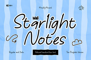 Starlight Notes Handwritten Font