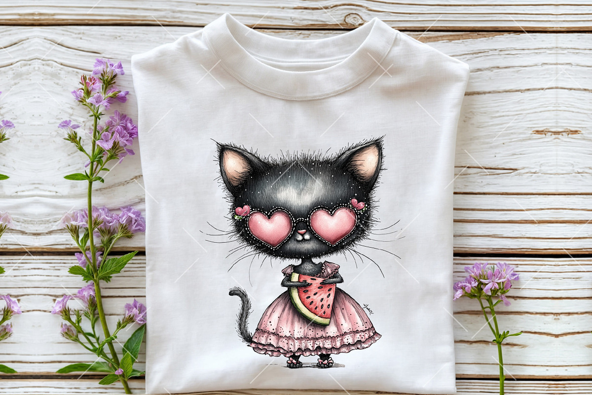 Watercolor Gothic Summer Clipart, an Illustration by OK Design (Photo 4 of 6)