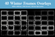 Snowflake Border Overlays, an Object Graphic by DreamyOverlay (Thumbnail 5 of 6)
