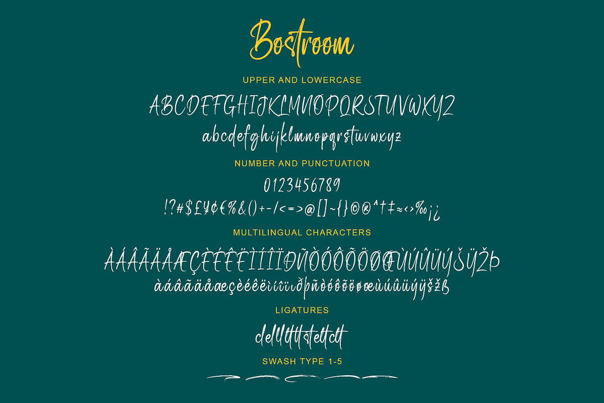 Bostroom | Brush Font, a Handwritten Font by Lemonthe (Photo 7 of 7)