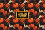 Gothic Autumn Pumpkins Digital Paper, a Pattern Graphic by Creative Store (Thumbnail 4 of 5)