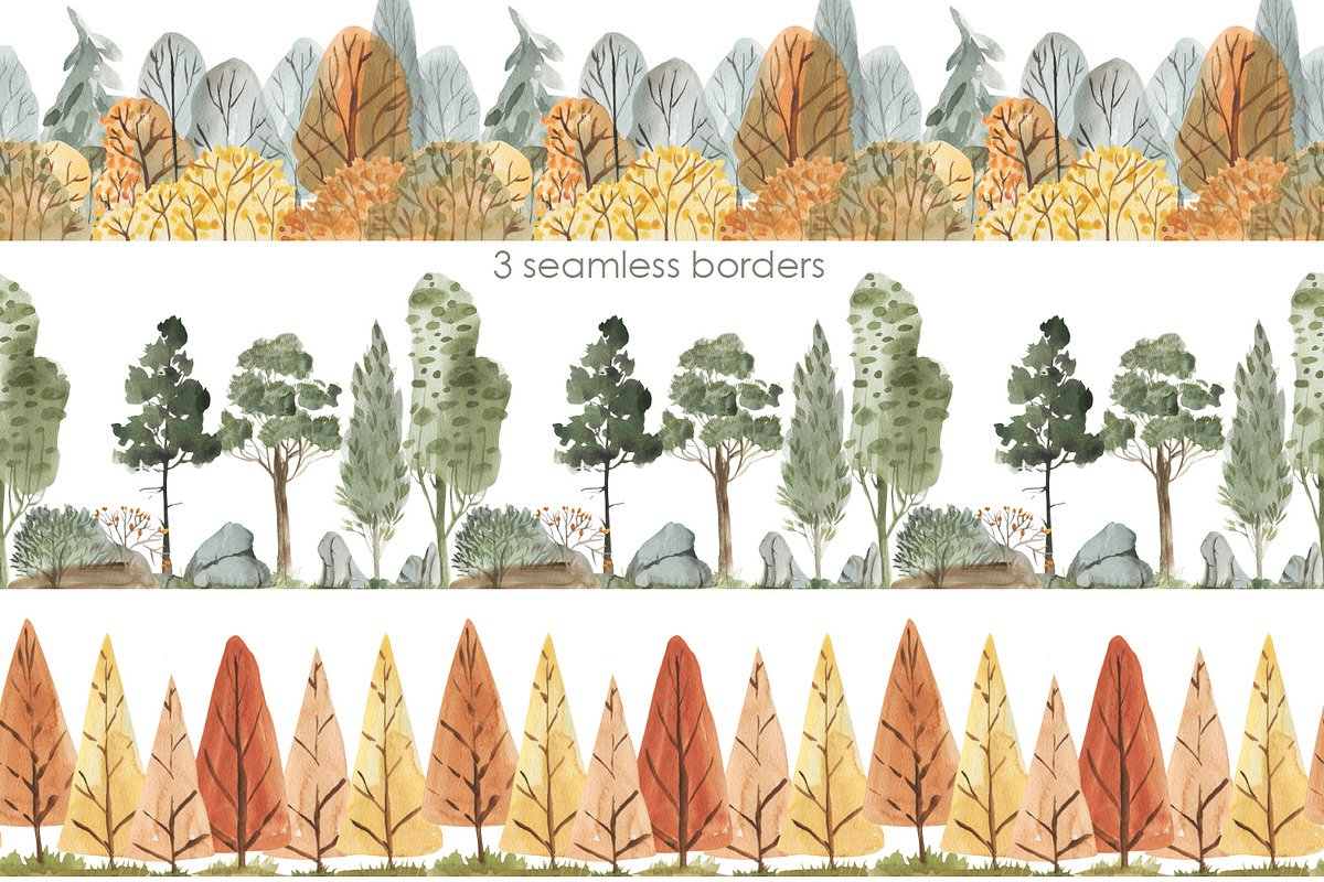 House in the woods, an Illustration by Love Watercolor Store (Photo 7 of 9)