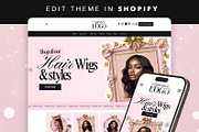 Hair Extensions Wigs Shopify Theme, a Shopify Template by Template Twist Shop (Thumbnail 1 of 8)