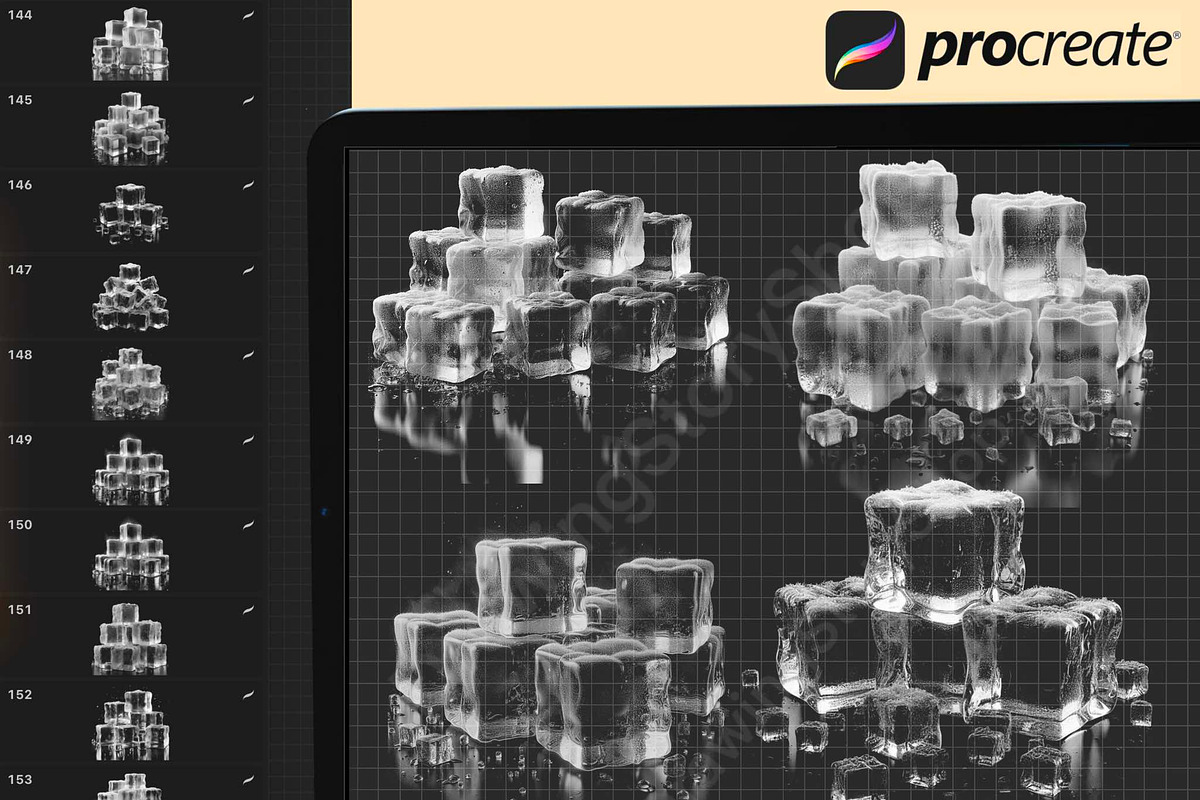 160 Splashes Water Procreate Stamps, a Brush Add-On by DrawingStoryShop (Photo 6 of 8)