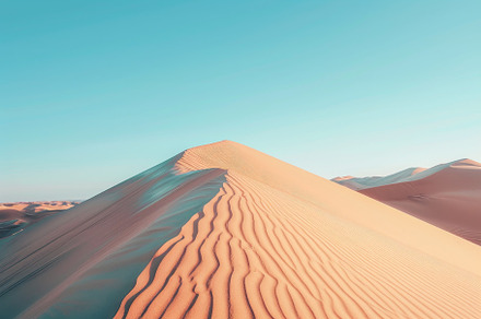 The expansive desert features toweri, a Photo by Tanuart