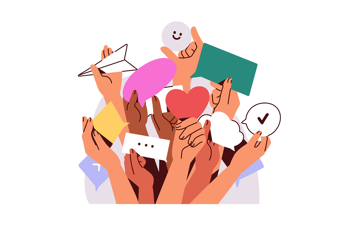Public social opinions concept set, a Person Illustration by Good Studio (Photo 5 of 5)