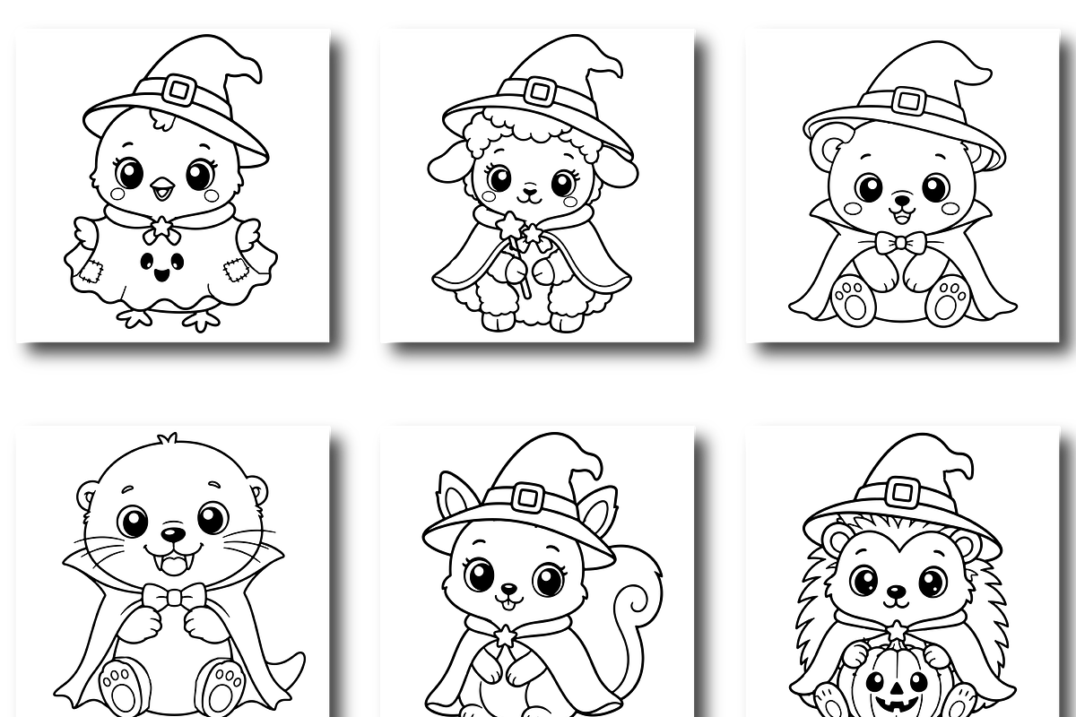 Halloween Cutie Animals Color Book, an Animal Illustration by Design Zone (Photo 6 of 7)