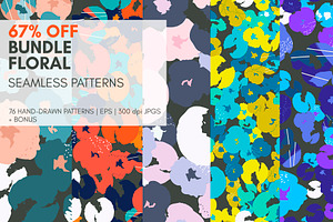 67% OFF Floral patterns bundle