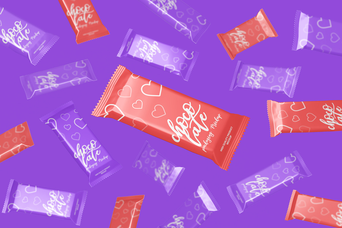 Chocolate Bar Packaging Mockup, a Packaging Mockup by Toasin Studio (Photo 6 of 8)