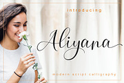 Aliyana script, a Script Font by Sulthan Studio (Thumbnail 1 of 8)