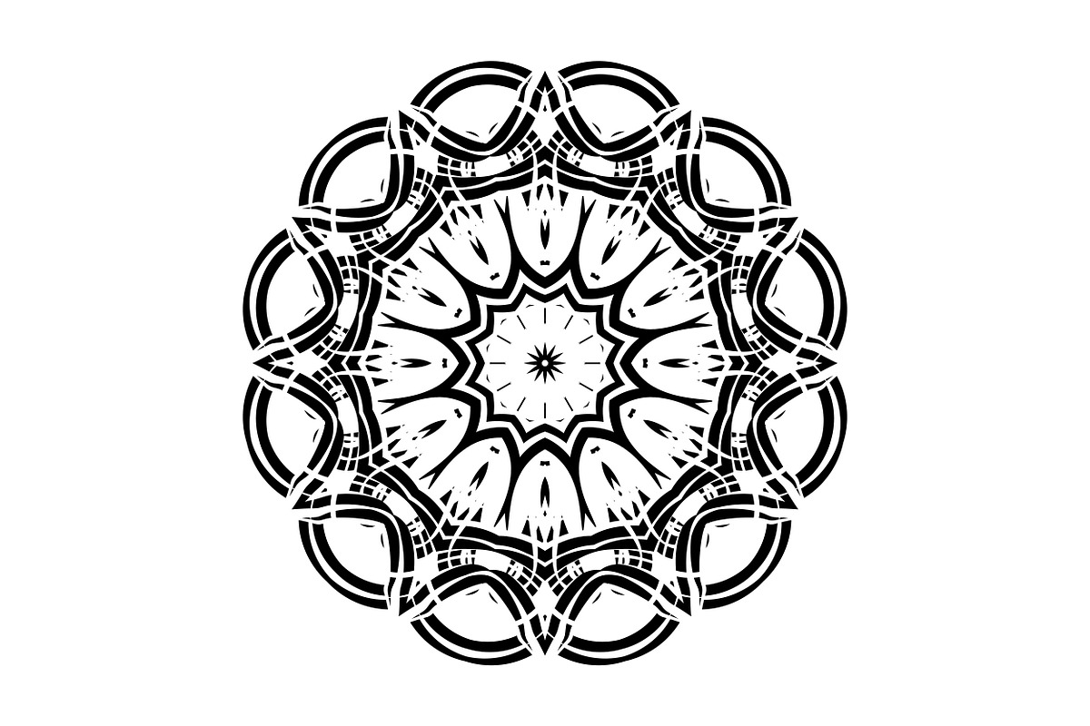 Modern Black and White Mandala Pack, a Decorative Illustration by NJ Himel (Photo 80 of 101)