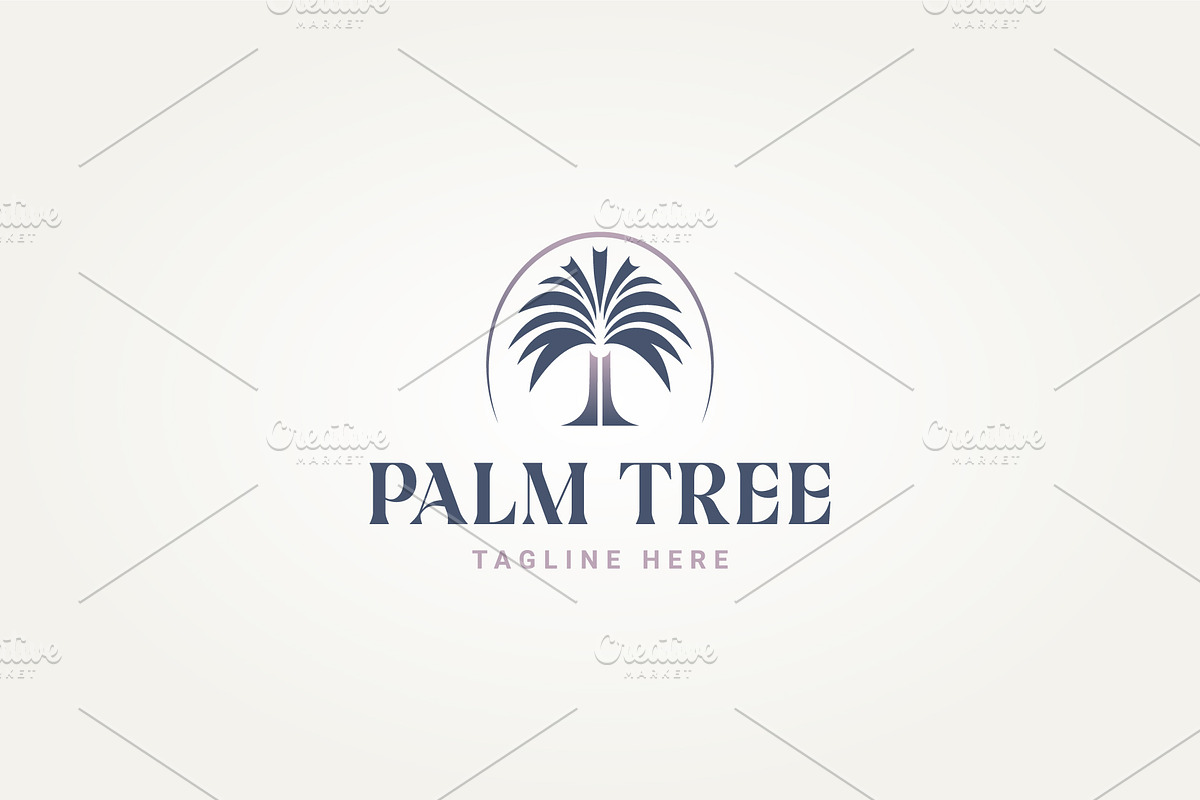 luxury tropical palm tree logo, a Branding & Logo Template by Blazybone
