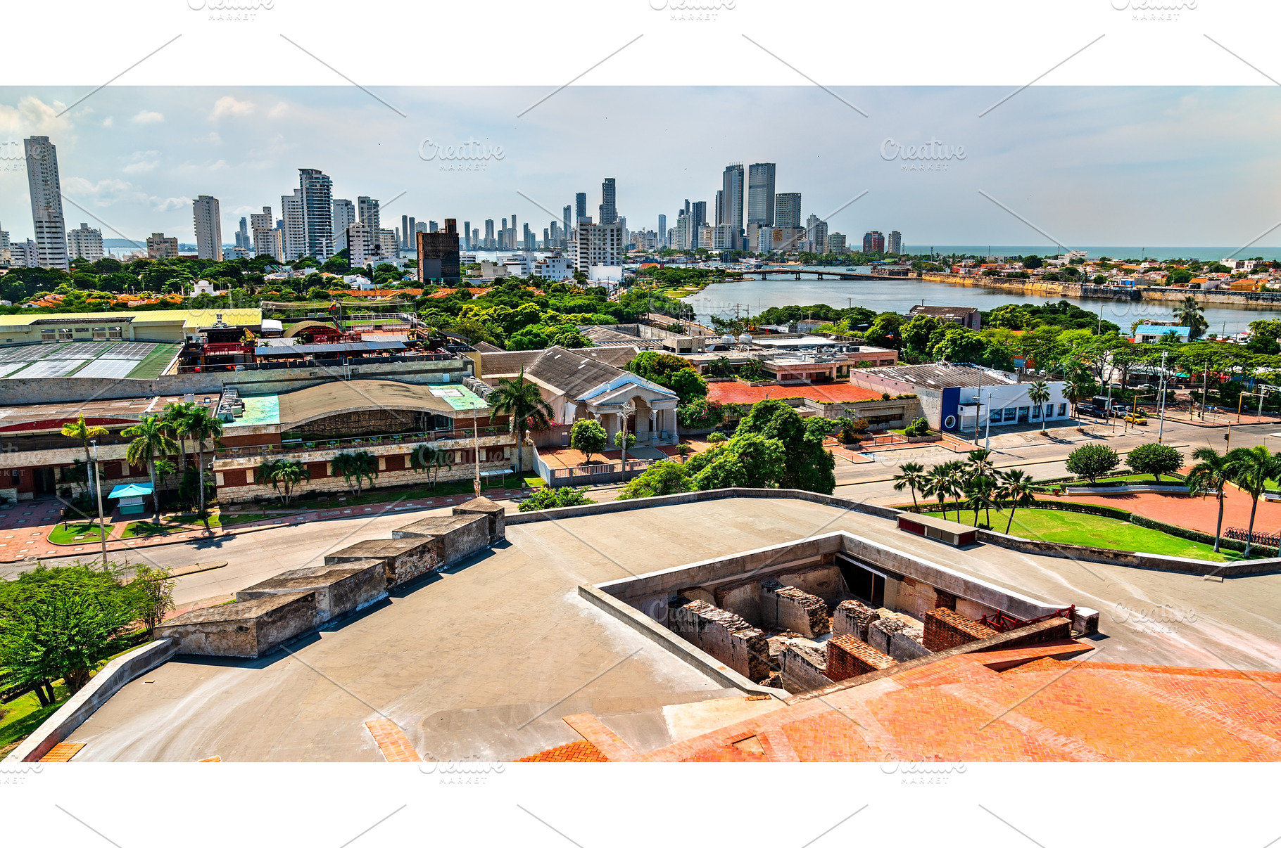 Skyline view of Cartagena from San, an Architecture Photo by Leonid Andronov