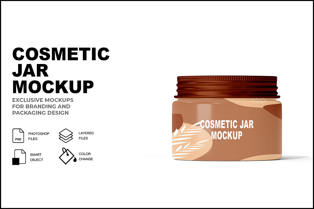 Cosmetic Jar Mockup, a Cups & Container Mockup by mockupbuys (Photo 1 of 3)