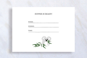 Dinner Invitation with Koala