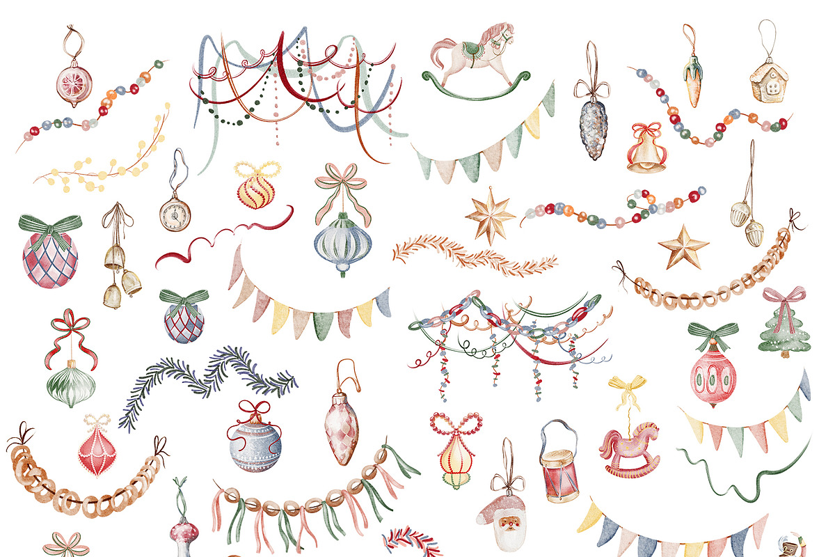 Christmas Joy Watercolor Collection, an Object Graphic by LenArt (Photo 12 of 16)