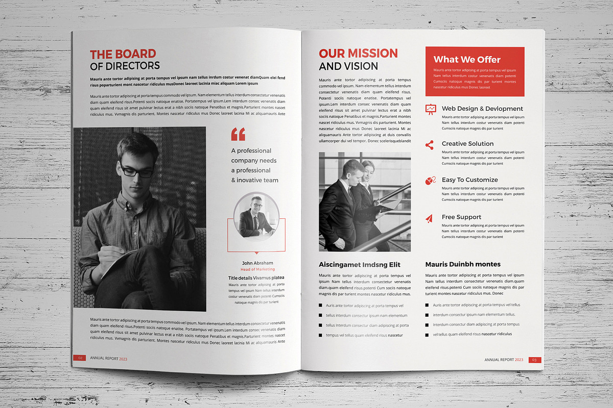 Annual Report Template V2, a Brochure Template by JanySultana (Photo 6 of 16)