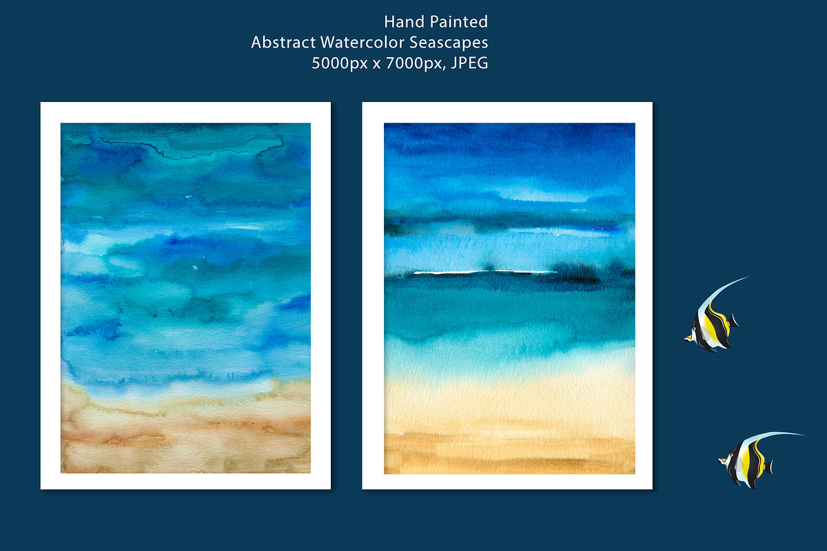 To the Beach, watercolor seascapes, a Wallpaper Graphic by Marmoris.Arts (Photo 7 of 12)
