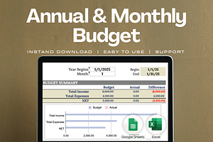 Biweekly Budget & Expense Tracker, a Templates & Theme by vitalinagerman