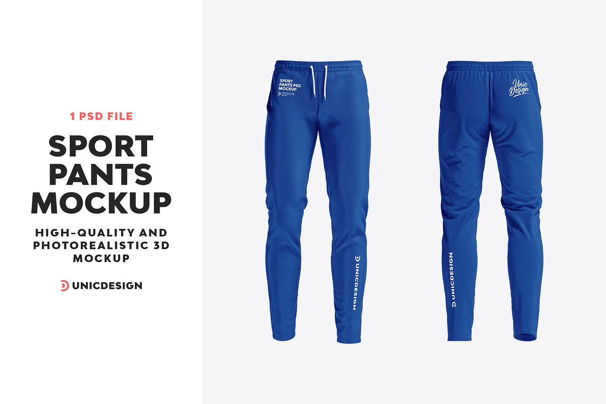 Sport Pants Mockup, a Bottom Mockup by UnicDesign (Photo 1 of 3)