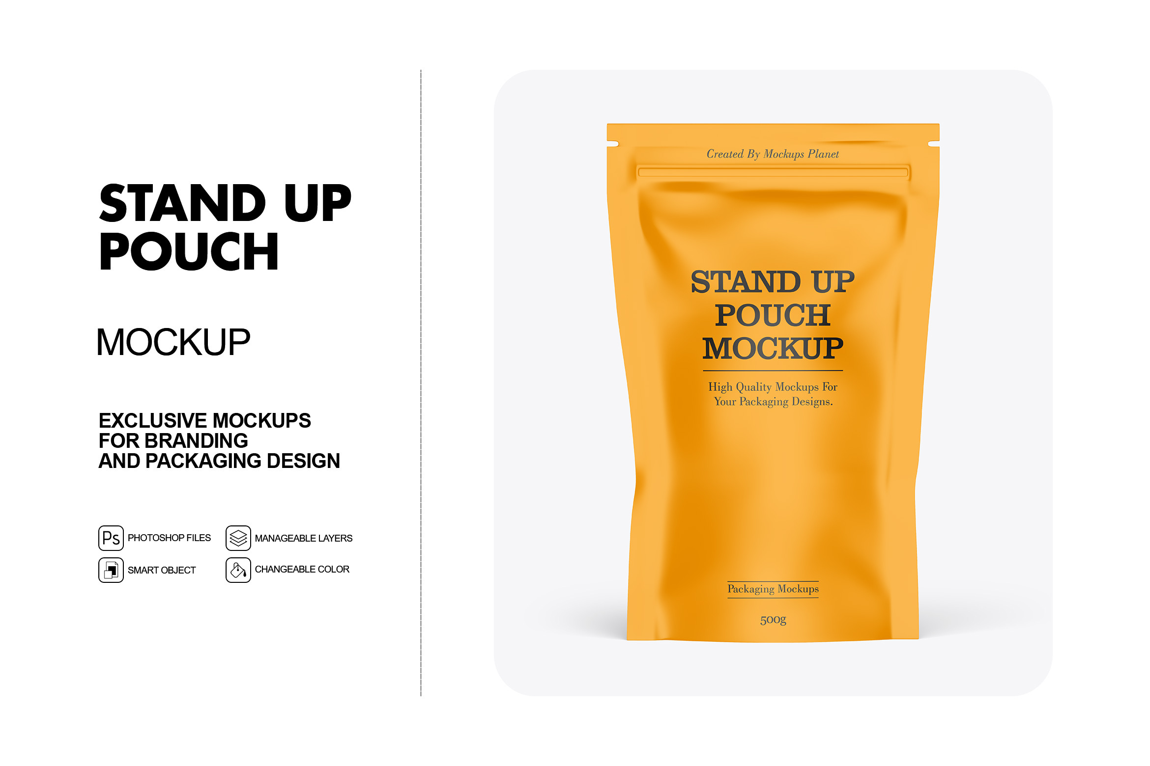 Matte Stand Up Pouch Mockup