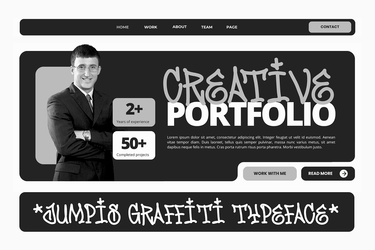 Jumpis Graffiti Typeface, a Handwritten Font by Fitrah Type (Photo 9 of 12)