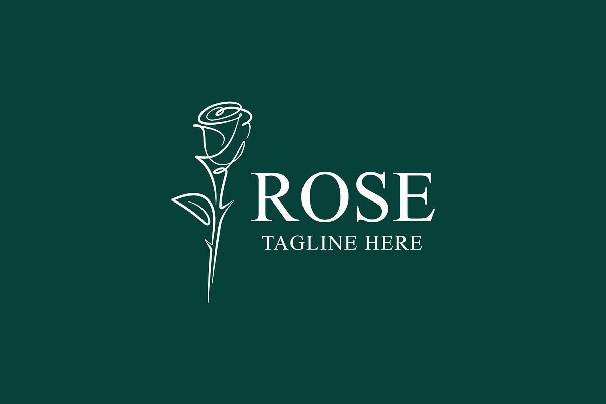 Rose Line Art Logo Abstract, a Branding & Logo Template by Signatoro (Photo 3 of 3)