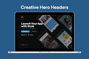 100 Hero Headers Web Kit, a Product Mockup by SPACECAKE (Thumbnail 6 of 7)