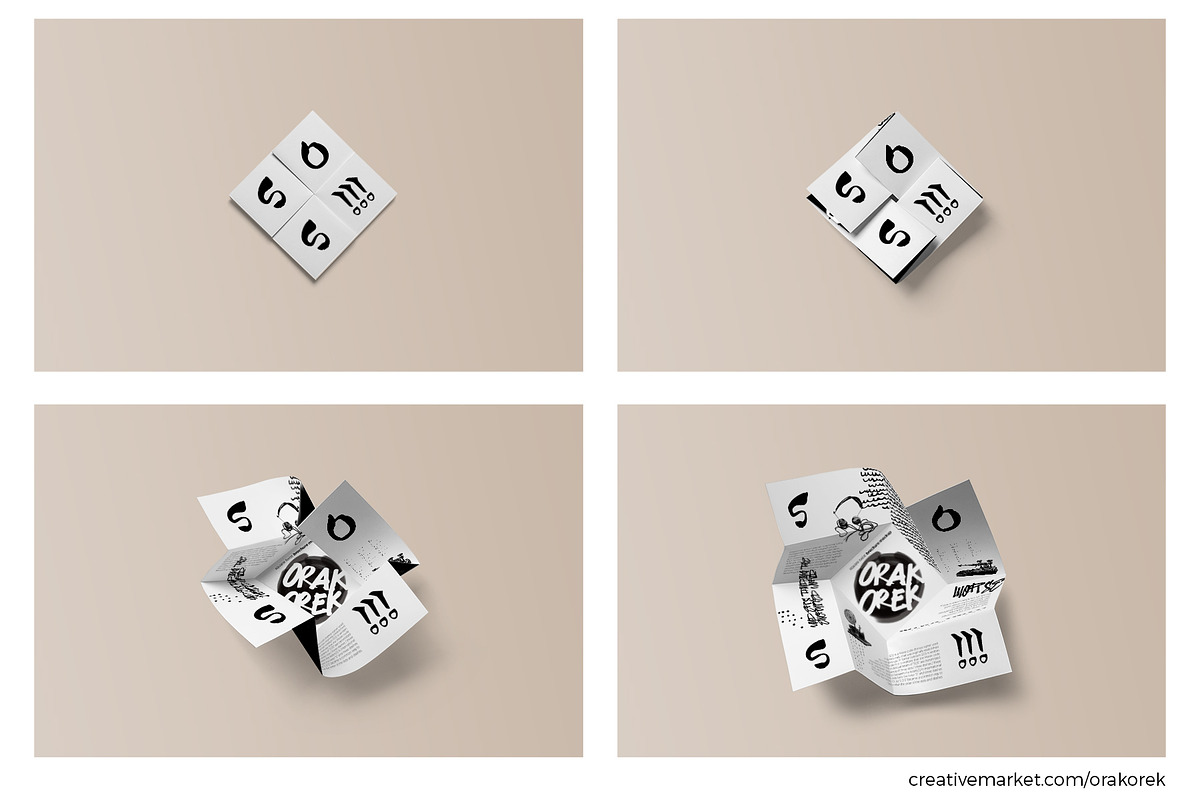 Square Twist Brochure Mockup, a Print Template by Orak Orek (Photo 2 of 6)