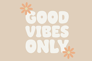 Peachy Vibes A Cute Retro Font