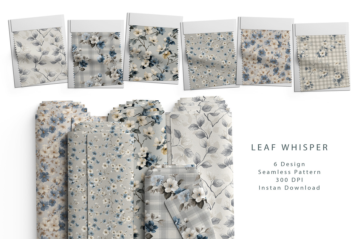 6 Seamless Pattern: Leaf Whisper, a Pattern Graphic by StudioCitra (Photo 1 of 10)